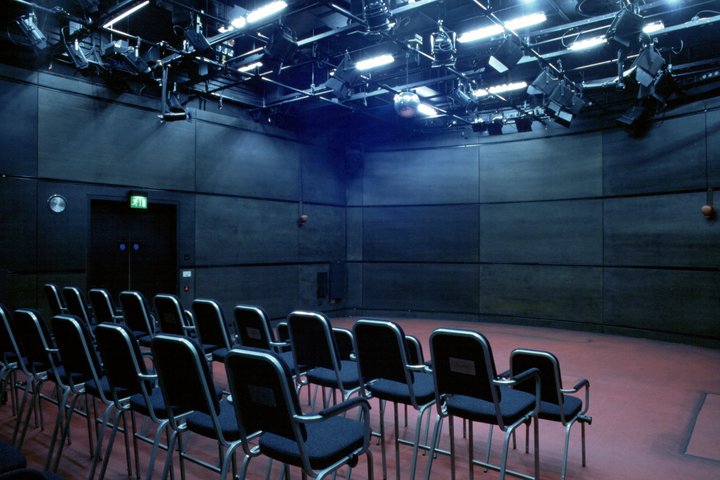 RADA's Gielgud theatre - black box theatre with flat seating