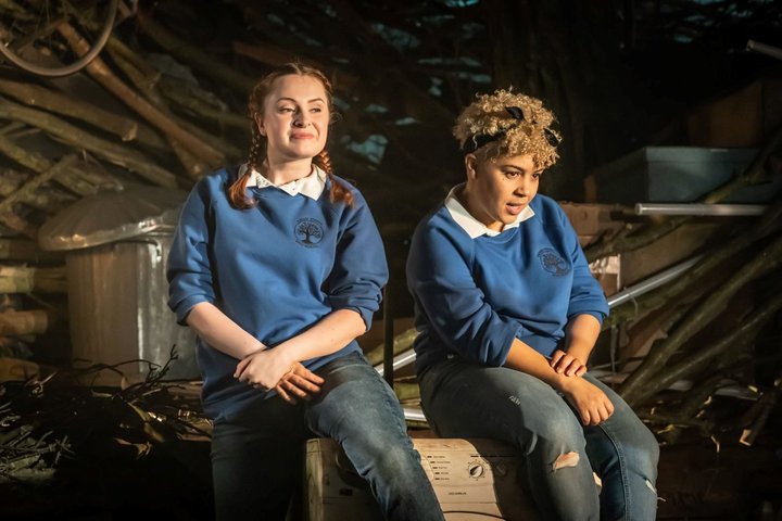 © Marc Brenner (Skellig, Nottingham Playhouse) Tanya Vital in a scene with Lauren Waine in Skellig and the Nottingham Playhouse