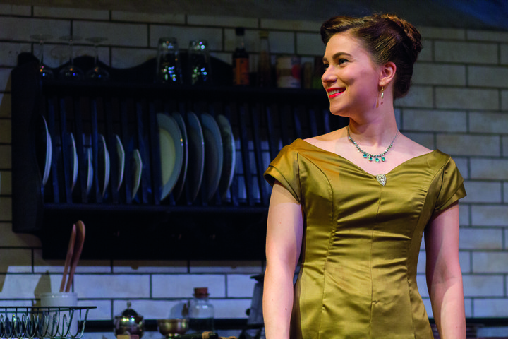 scene from After Miss Julie at RADA featuring green silk dress