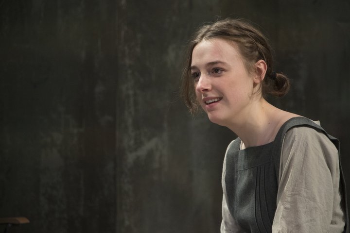 A close-up of RADA acting student Lucie Sword in a production of The House of Bernarda Alba at RADA