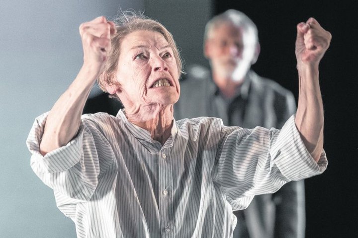 © Manuel Harlan Glenda Jackson on stage as Lear in King Lear at the Old Vic