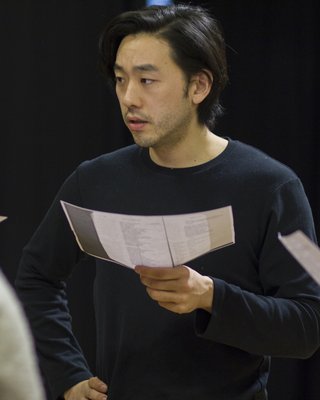 Theatre Lab student Dash You holding a script